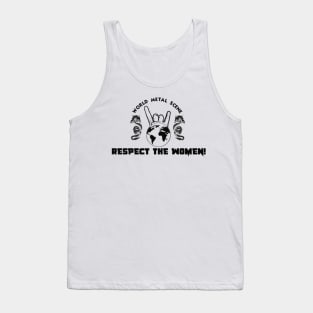 respect the women blk Tank Top